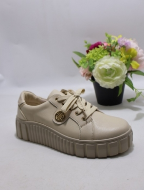 Buty sportowe damskie na płaskim (36-41) 6640 BEIGE