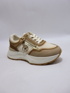 Buty sportowe damskie na płaskim (36-41) 6458 BEIGE