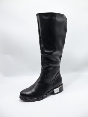 Kozaki damskie ocieplane na płaskim (36-41) H2420B BLACK