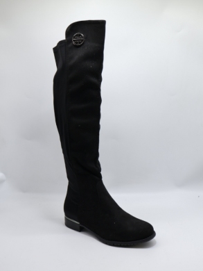 Kozaki damskie ocieplane na płaskim (36-41) 5037-83A BLACK