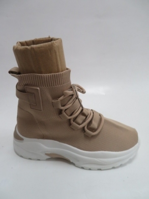 Sneakersy damskie wysokie (36-41) R107 KHAKI