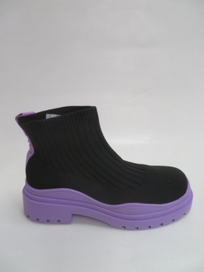 Botki damskie jesienne na płaskim (36-41) 6850 PURPLE
