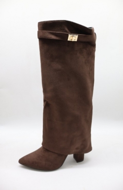 Kozaki damskie ocieplane na obcasie (36-41) HQ-279-1 BROWN