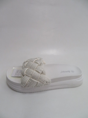 Klapki damskie na płaskim (36-41) BG93 WHITE