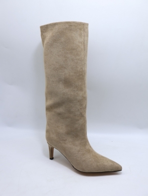 Kozaki damskie ocieplane na szpilce (36-41) K660 KHAKI