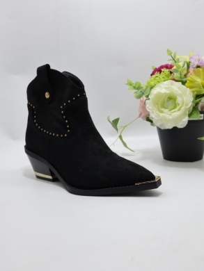 Botki damskie na obcasie (36-41) 9696A BLACK
