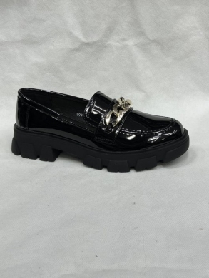 Mokasyny damskie na płaskim (36-41) 999-1 BLACK