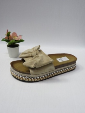 Klapki damskie na koturnie (36-41) BL430 BEIGE