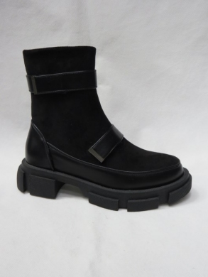 Botki damskie ocieplane na płaskim (36-41) AGF-WL-55 BLACK