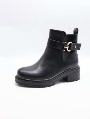 Botki damskie ocieplane na obcasie (36-41) RXJ268 NOIR