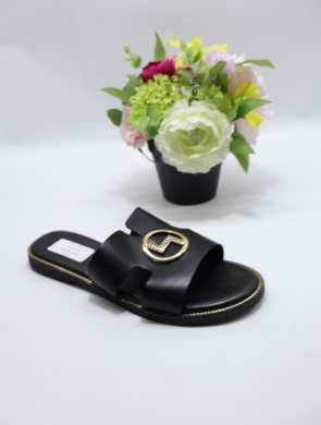 Klapki damskie na płaskim (36-41) ML307 BLACK