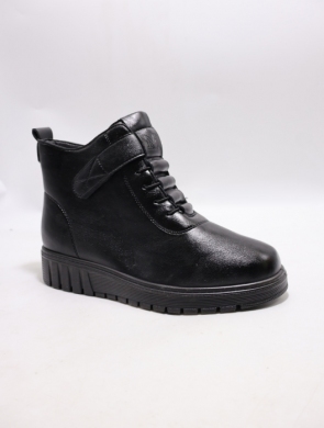 Botki damskie ocieplane na płaskim (36-41) 5902 BLACK