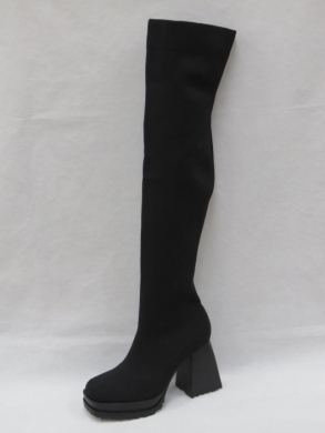 Kozaki damskie jesienne na obcasie (36-41) 8578A BLACK