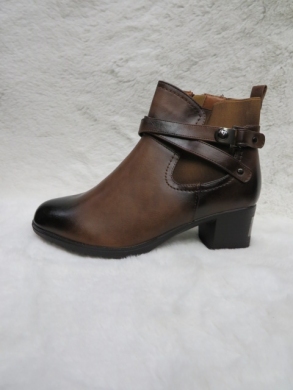 Botki damskie ocieplane na obcasie (36-41) 61701 BROWN
