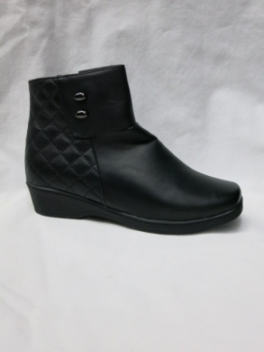 Botki damskie ocieplane na płaskim (37-42) W2227 BLACK