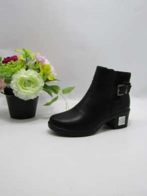 Botki damskie ocieplane na obcasie (36-42) 7108-1 BLACK