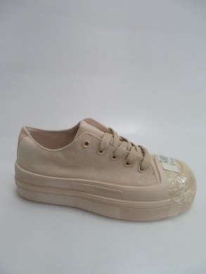 Trampki damskie na koturnie (36-41) LA188 BEIGE