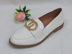 Mokasyny damskie na płaskim (36-41) 8037 WHITE