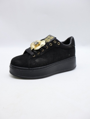 Buty sportowe damskie na płaskim (36-41) L623 BLACK