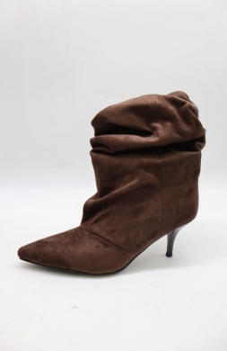 Botki damskie na szpilce (36-41) 52268 BROWN