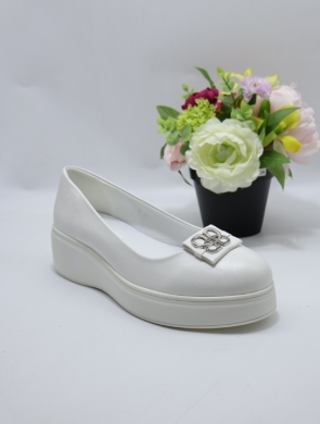 Półbuty damskie na koturnie (36-41) 5045 WHITE