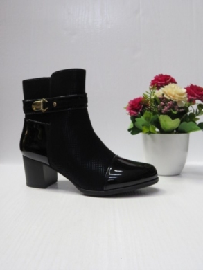 Botki damskie ocieplane na obcasie (36-41) 691 BLACK