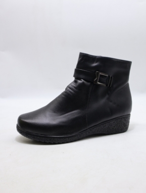 Botki damskie ocieplane na płaskim (37-42) W38 BLACK