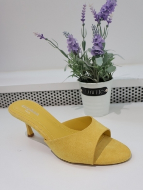 Klapki damskie na szpilce (36-41) XL19 YELLOW