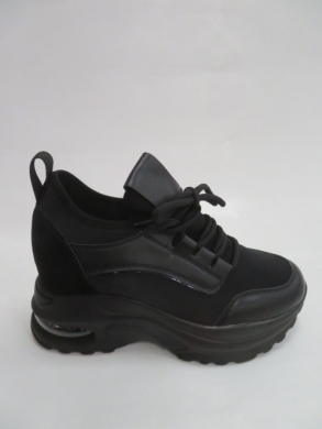 Buty sportowe damskie na koturnie (36-41) AB1667 BLACK