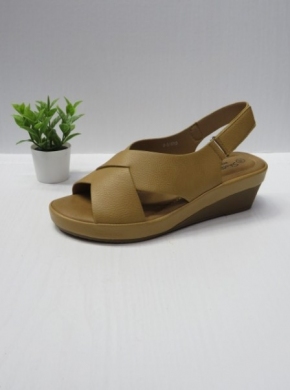 Sandały damskie na koturnie (36-41) 4019 BEIGE