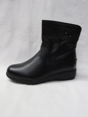 Botki damskie ocieplane na płaskim (37-42) CK2210 BLACK