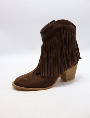 Botki damskie na obcasie (36-41) N25-260 BROWN