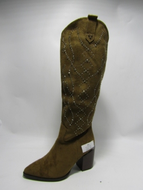 Kozaki damskie na obcasie (36-41) 3679 KHAKI