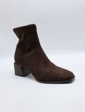 Botki damskie na obcasie (36-41) 9569A-1 BROWN