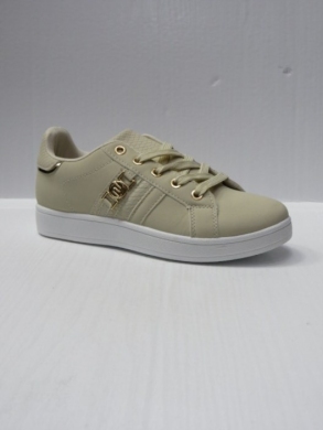 Buty sportowe damskie na płaskim (36-41) DD864 WHITE/GOLD