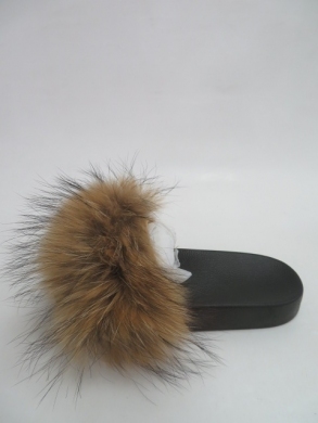 Klapki damskie z futerkiem (36-41) 747 CAMEL