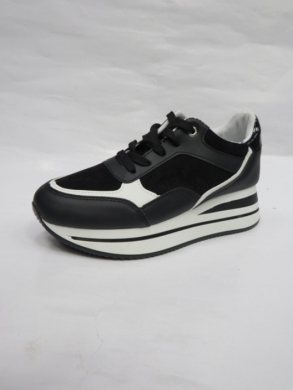 Buty sportowe damskie na koturnie (36-41) AB1783 BLACK
