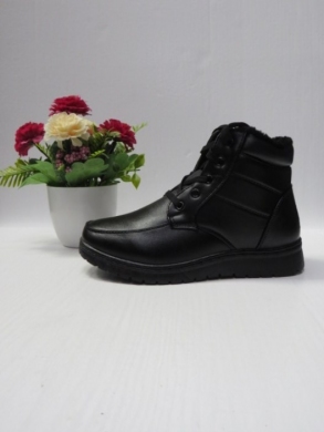 Botki damskie ocieplane na płaskim (36-42) KF01-1 BLACK