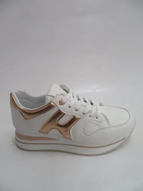 Buty sportowe damskie na płaskim (36-41) 1733 WHITE/CHAM