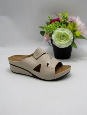 Klapki damskie na koturnie (36-41) N22-951 BEIGE