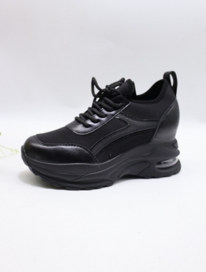 Buty sportowe damskie na koturnie (36-41) AB123 BLACK