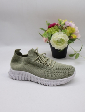 Buty sportowe damskie na płaskim (36-41) 80290 GREEN