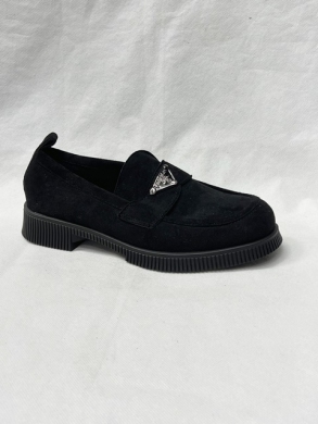 Mokasyny damskie na płaskim (36-41) 3205C BLACK