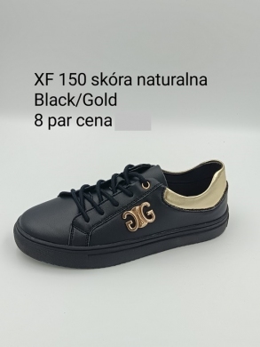 Trampki damskie na płaskim (36-41) XF150 BLACK/GOLD