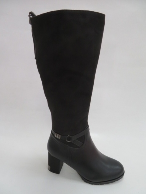 Kozaki damskie ocieplane na obcasie (36-40) BA116 BLACK
