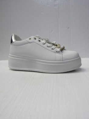 Buty sportowe damskie na koturnie (36-41) 1711 WHITE/SILVER