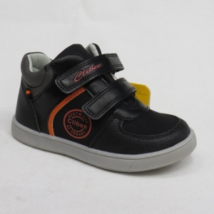 Buty sportowe chłopięce (20-25) P558 BLACK/ORANGE