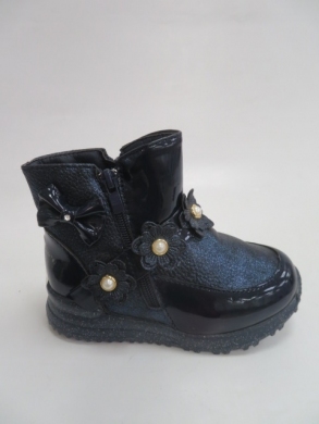 Botki dziewczęce ocieplane (25-30) FBL-53 NAVY/PINK