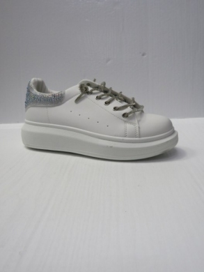 Buty sportowe damskie na płaskim (36-41) 0-1050 WHITE/SILVER
