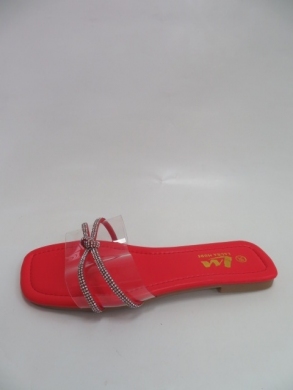 Klapki damskie na płaskim (36-41) QL-235 RED